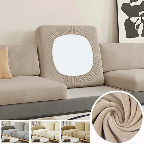 Velvet sofa seat cushion - sofa, cover