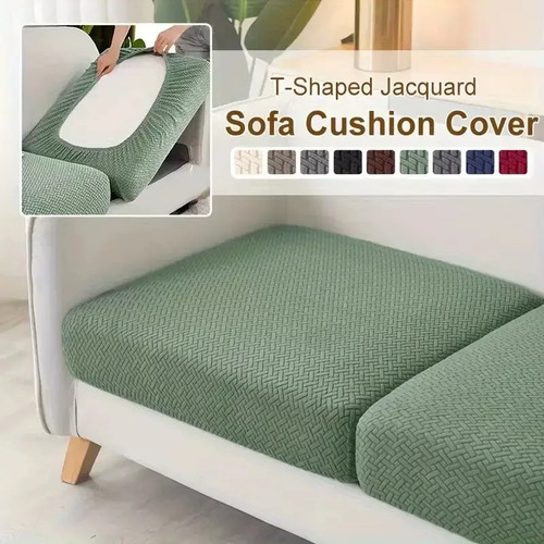 Jacquard sofa seat cushion - sofa,