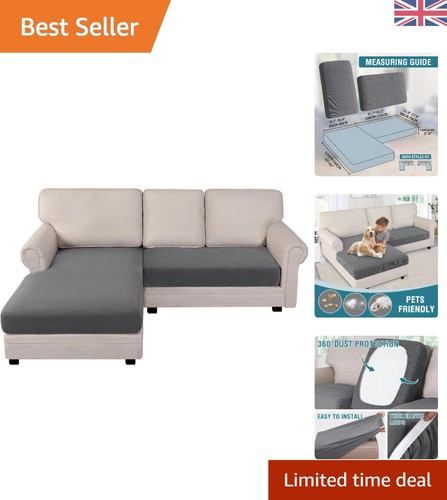 Perfect fit grey jacquard sofa - grey,