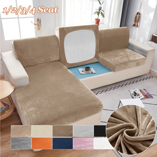 Stretch velvet sofa cushion - sofa,