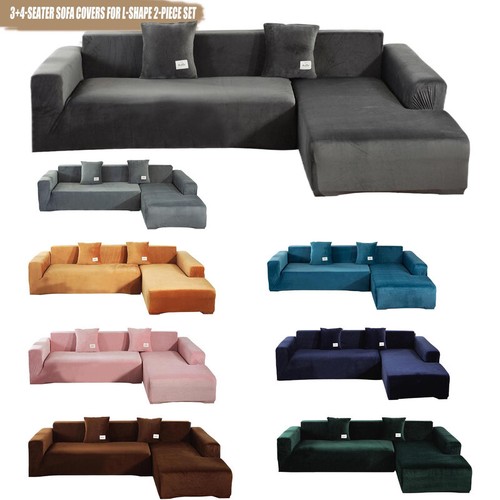 Velvet sofa covers for corner - velvet,