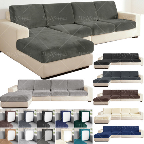 Velvet stretch sofa seat - sofa,