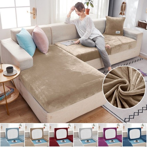 Stretch velvet sofa cushion - velvet,