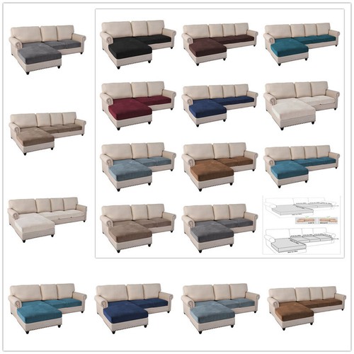 Stretch velvet sofa - sofa, cushion